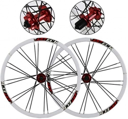 YSHUAI Mountain Bike Wheel YSHUAI MTB bicycle wheel, 26 inches bicycle wheels, double-walled, ultra lightweight, aluminum alloy, disc brake, quick release, mountain bike, rear, front, 7, 8, 9, 10 courses, 24H, a