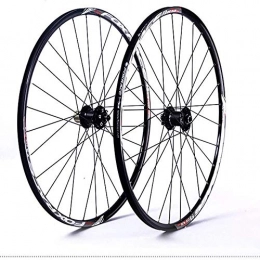 JYTFZD Mountain Bike Wheel YUCHEN- Bike Wheel Tyres Spokes Rim Mountain Bike Wheelset, 26 / 27.5In Double Walled Bicycle Wheel Rear Wheel Front Wheel MTB Rim V-Brake Disc Brake Fast Release Hybrid 24 Holes 7 / 8 / 9 / 10 / 11 Speed