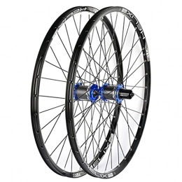 YUDIZWS Mountain Bike Wheel YUDIZWS Mountain Bike Wheelset 26" / 27.5" / 29" Aluminum Alloy Rim Carbon Hub 32H Bicycle Wheels Quick Release Suitable 8 / 9 / 10 / 11 Speed Cassette (Color : Blue, Size : 27.5inch)