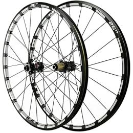 ZCXBHD Mountain Bike Wheel ZCXBHD 26 / 27.5 In Double Walled Aluminum Alloy MTB Rim Thru Axle Bicycle Wheel (Front + Rear) Disc Brake Bike Wheelset 24 Holes 7 8 9 10 11 12 Speed Cassette (Color : Black, Size : 27.5in)