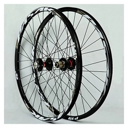 ZCXBHD Mountain Bike Wheel ZCXBHD Mountain Bike Wheelset 26 / 27.5 / 29 Inch Bicycle Wheel (Front + Rear) Double Walled Aluminum Alloy MTB Rim Quick Release Disc Brake 32H 7-11 Speed (Color : Gold-2, Size : 26in)