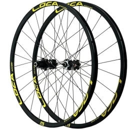 ZECHAO Mountain Bike Wheel ZECHAO 26" / 27.5" / 29" Mountain Bike Wheelset, Ultralight Alloy Disc Brake Rims Quick Release 24 Holes Wheel 12-speed Micro-spline Flywheel Wheelset (Color : Gold, Size : 27.5INCH)