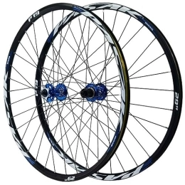 ZECHAO Mountain Bike Wheel ZECHAO 26 / 27.5 / 29Inch Bicycle Front And Rear Wheel, Mountain Bike Wheels 36 Spokes Front 2 Rear 5 Bearings Quick Release Double Wall Rims Wheelset (Color : Blue, Size : 27.5inch)