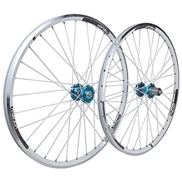 ZECHAO Mountain Bike Wheel ZECHAO 26" Alloy Mountain Bike Wheel, 32H Double Wall Bicycle Rims Disc V- Brake Quick Release Front 2 Rear 4 Palin 8 9 10 Speed Wheelset