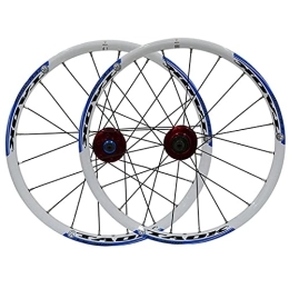 ZFF Mountain Bike Wheel ZFF 20 Inch Mountain Bike Wheelset Folding Bicycle Wheel Small Wheel Disc Brake Quick Release Aluminum Alloy Double Wall Rims 7 8 9 Speed 20 Holes (Color : E)