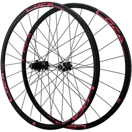 ZFF Spares ZFF 26 / 27.5 / 29 Inch Mountain Bike Wheelset Disc Brake MTB Wheels Aluminum Alloy Rim Bicycle Wheel Quick Release 24 Holes Micro Spline 12 Speed (Color : Red, Size : 26in)