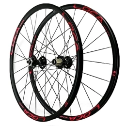 ZFF Mountain Bike Wheel ZFF 26 / 27.5 / 29 Inch MTB Wheelset Quick Release Mountain Bike Disc Brake Wheel Flat Bar 24 Holes 7 / 8 / 9 / 10 / 11 / 12 Speed Cassette Freewheel (Color : Red 1, Size : 26in)