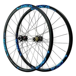 ZFF Mountain Bike Wheel ZFF 26 27.5 29in Mountain Bike Wheelset Disc Brake Thru Axle MTB Front & Rear Wheel 8 9 10 11 12 Speed Aluminum Alloy Hub Matte 24H (Color : Blue, Size : 29in)