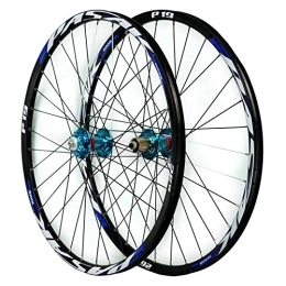 ZFF Mountain Bike Wheel ZFF 26 / 27.5 / 29inch Mountain Bike Wheelset Disc Brake Sealed Bearing Front Rear Wheel Double Wall Rim QR 7 / 8 / 9 / 10 / 11 Speed 32 Holes (Color : Blue, Size : 27.5in)