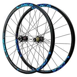 ZFF Spares ZFF 26 27.5 29inch MTB Wheel Mountain Bike Wheelset Ultralight Rim Thruaxle Six Nail Disc Brake 7 8 9 10 11 12 Speed Cassette Freewheel Straight-pull Spokes 24 Hole (Color : Blue, Size : 29in)
