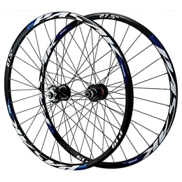 ZFF Mountain Bike Wheel ZFF 26 / 27.5 / 29inch MTB Wheelset Mountain Bike Wheel Disc Brake Double Wall Rim Quick Release 7 8 9 10 11 Speed Cassette Freewheel 32 Holes (Color : Blue, Size : 29in)