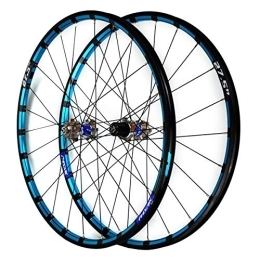 ZFF Mountain Bike Wheel ZFF 26 / 27.5 Inch Mountain Bike Wheelset Color Rim Disc Brake Mtb Front And Rear Wheel 7 8 9 10 11 12 Speed Cassette Quick Release (Color : Blue a, Size : 27.5in)