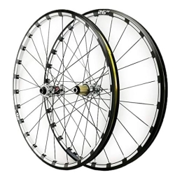 ZFF Mountain Bike Wheel ZFF 26 27.5inch MTB Front And Rear Wheel Disc Brake Mountain Bike Wheelset Thru Axle Double Wall 7 8 9 10 11 12 Speed 24 Holes (Color : C, Size : 26in)