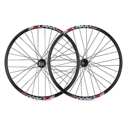 ZFF Mountain Bike Wheel ZFF 26 27.5inch MTB Wheelset Aluminum Alloy Double Wall Rim Mountain Bike Wheel Disc Brake Boost Thru Axle 8 9 10 11 Speed Front Rear Wheel 32 Holes (Color : Svart, Size : 27.5'')