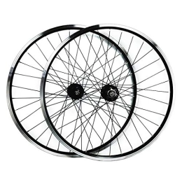 ZFF Mountain Bike Wheel ZFF 26 Inch Mountain Bike Wheelset Disc / V Brake Mtb Front & Rear Wheel Sealed Bearing 7 8 9 10 11 Speed Cassette Quick Release (Color : Black hub)