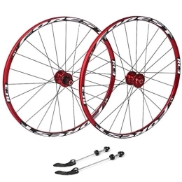 ZFF Mountain Bike Wheel ZFF 27.5inch Cycling Wheels, Bicycle Double Wall MTB Rim Quick Release V-Brake Hybrid / Hole Disc 7 8 9 10 Speed 100mm (Color : E, Size : 26inch)