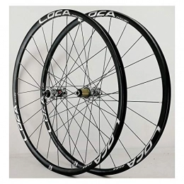 ZFF Mountain Bike Wheel ZFF Bicycle Front & Rear Wheels 26 / 27.5 / 29in 700C Alloy Rim MTB Bike Wheelset 24H Disc Brake 8-12 Speed Thru axle (Color : Black, Size : 26in)