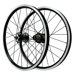 ZFF Mountain Bike Wheel ZFF Bicycle Wheel 20 Inch / 406 Mountain Bike Wheelset Disc Brake Rim Brake V Brake QR MTB Wheels 7 / 8 / 9 / 10 / 11 / 12 Speed Cassette Freewheel 1400g 24holes (Color : Black Hub 2)