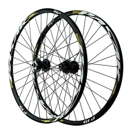 ZFF Mountain Bike Wheel ZFF Bicycle Wheelset 26 / 27.5 / 29" Mountain Bike Wheels Double Walled Aluminum Alloy MTB Rim 7-12 Speed Cassette Quick Release Disc Brake 32 Holes (Color : Gold, Size : 27.5in)