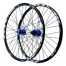 ZFF Mountain Bike Wheel ZFF Mountain Bike Wheelset 26 27.5 29 Inch Bicycle Wheel (front + Rear) Double-walled Aluminum Alloy Rim Quick Release Disc Brake 7-12speed Cassette 32H (Color : Blue, Size : 29in)
