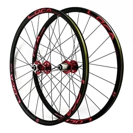 ZFF Mountain Bike Wheel ZFF Mountain Bike Wheelset 26 / 27.5 / 29 Inch Ultralight Alloy MTB Bicycle Front + Rear Wheels Quick Release Disc Brakes 7 8 9 10 11 12 Speed Cassette Freewheel (Color : Red, Size : 29in)