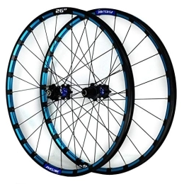 ZFF Mountain Bike Wheel ZFF Mountain Bike Wheelset 26 / 27.5 Inch CNC Color Rim Disc Brake Mtb Front Rear Wheel 7 8 9 10 11 12 Speed Cassette Quick Release (Color : Blue a, Size : 27.5in)
