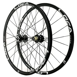 ZFF Spares ZFF MTB 26 / 27.5 / 29 Inch Mountain Bike Wheelset Flat Strip Six Holes Disc Brake Wheel Six Claw Quick Release 8 / 9 / 10 / 11 / 12 Speed Freewheel 24 Hole (Color : Black, Size : 29in)
