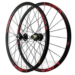 ZFF Mountain Bike Wheel ZFF Mtb 26 / 27.5 Inch Mountain Bike Wheelset Six Nail Disc Brake Front Rear Wheel Six Claw 8 9 10 11 12 Speed Quick Release 24 Holes (Color : Red 1, Size : 27.5in)