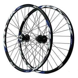 ZFF Mountain Bike Wheel ZFF MTB Bike Wheelset 26 / 27.5 / 29Inch Bicycle Front And Rear Wheel Quick Release Cassette Fiywheel Hub Disc Brake 7 / 8 / 9 / 10 / 11 / 12 Speed 32H (Color : Blue, Size : 27.5in)