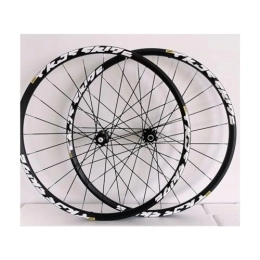 ZFF Mountain Bike Wheel ZFF MTB Wheelset 26 27.5 29inch Disc Brake Quick Release Mountain Bike Wheel Aluminum Alloy Double Wall Rim 7 / 8 / 9 / 10 / 11 / 12 Speed Cassette 24holes Front Rear Wheels (Color : Svart, Size : 27.5'')