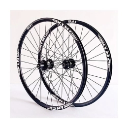 ZFF Mountain Bike Wheel ZFF MTB Wheelset 26 27.5 29inch Disc Brake Quick Release Mountain Bike Wheel Aluminum Alloy Double Wall Rim 7 / 8 / 9 / 10 / 11 Speed Cassette 32holes Front And Rear Wheels (Color : Svart, Size : 29'')