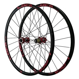 ZFF Mountain Bike Wheel ZFF MTB Wheelset 26 27.5 29inch Mountain Bike Wheel Ultralight Rim Thruaxle Six Nail Disc Brake 7 8 9 10 11 12 Speed Cassette Freewheel 24 Hole (Color : Red, Size : 26in)