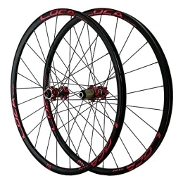 ZFF Mountain Bike Wheel ZFF MTB Wheelset 26 27.5 29inch Mountain Bike Wheel Ultralight Rim Thruaxle Six Nail Disc Brake 7 8 9 10 11 12 Speed Cassette Freewheel 24 Hole (Color : Red, Size : 27.5in)