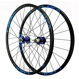 ZFF Mountain Bike Wheel ZFF MTB Wheelset Mountain Bike Wheels 26in / 27.5 / 29" Disc Brake Front 2 And Rear 4 Sealed Bearing Hub QR Double Wall Aluminum Alloy Rim 7-12 Speed Cassette Freewheel (Color : Blue, Size : 26in)