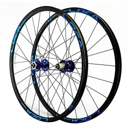 ZFF Mountain Bike Wheel ZFF MTB Wheelset Mountain Bike Wheels 26in / 27.5 / 29" Disc Brake Front 2 And Rear 4 Sealed Bearing Hub QR Double Wall Aluminum Alloy Rim 7-12 Speed Cassette Freewheel (Color : Blue, Size : 29in)