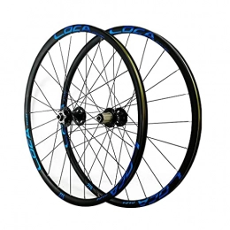 ZFF Mountain Bike Wheel ZFF Oksmsa 26 / 27.5 / 29 In Bicycle Wheelset Hybrid Mountain Bike Wheels Double Wall MTB Rim Disc Brake Aluminum Alloy Quick Release 24H 7 / 8 / 9 / 10 / 11 / 12 Speed (Color : Blue, Size : 27.5in)