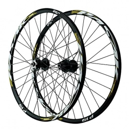 ZFF Mountain Bike Wheel ZFF Oksmsa 26 / 27.5 / 29 in MTB Bike Wheelset MTB Bicycle Rim Bicycle Wheelset Disc Brake Wheels 7-12 Speed Cassette Aluminum Alloy Hubs Sealing Bearing 32 Holes (Color : Gold, Size : 26in)