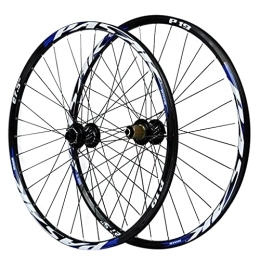 ZFF Mountain Bike Wheel ZFF Oksmsa 26 / 27.5 / 29 Inch Bicycle Wheelset Barrel Shaft Hybrid Mountain Bike Wheels Double Wall MTB Rim Disc Brake Quick Release 32H 7-11 Speed (Color : Blue, Size : 27.5in)