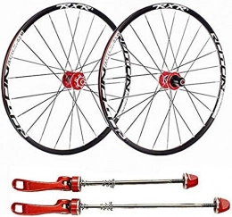 ZHTY Mountain Bike Wheel ZHTY Mountain bike rims, 26 inch bicycle wheelset double-walled aluminum alloy bicycle wheels Quick release disc brake 24 holes 7 8 9 10 11 speed Bike Front and Rear Wheels