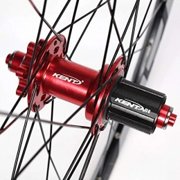 ZLYY Mountain Bike Wheel ZLYY 29 inch Wheels MTB Mountain Bike Bicycle 29 Sealed Bearing Thru Axle 142 * 12 Wheels Wheelset Rims (Color : Red hub)