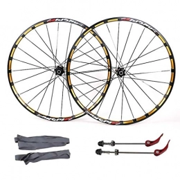 ZLYY Mountain Bike Wheel ZLYY MTB Bicycle Front Rear Wheel, 26 / 27.5" Mountain Bike Wheelset Double Walled Alloy Rim QR Disc Brake 8-10 Speed Cassette Hub Sealed Bearing, 26