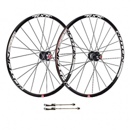 ZNND Mountain Bike Wheel ZNND 26 Mountain Bike, Double Wall MTB Cassette Hub Quick Release V-Brake Bicycle Wheelset Hybrid 24 Hole Disc 8 9 10 Speed (Color : A, Size : 26inch)