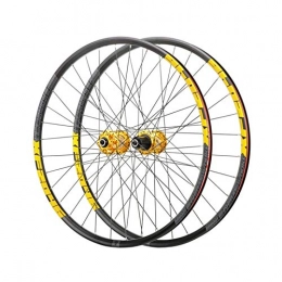 ZNND Mountain Bike Wheel ZNND Mountain Bike Wheelset 26 / 27.5 / 29 Inch MTB Double Wall Aluminium Rims Sealed Bearing Disc Brake QR 8 9 10 11 Speed (Color : E, Size : 26in)