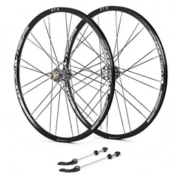 ZNND Mountain Bike Wheel ZNND Mountain Bike Wheelset, Cycling Wheels Sealed Bearings Hub Quick Release V-Brake 9 / 10 / 11 Speed 100mm 28 Hole Black (Color : A, Size : 27.5inch)