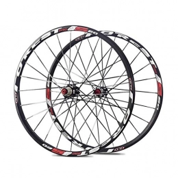 ZWB Mountain Bike Wheel ZWB Mountain Bike Wheelset, 26 / 27.5 Inch Bicycle Wheel Double-walled Aluminum Alloy Rim Quick Release 5 Palin Bearing 7 8 9 10 11 Speed ​​ (Color : S60 Black wheel set, Size : 26 in)