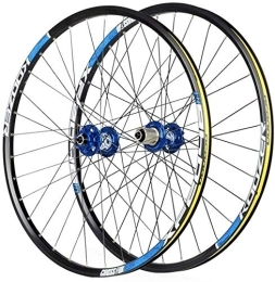 ZWH Spares ZWH Bike Wheel Cycling Wheel Double Wall Bike Wheelset For 26 27.5 29 Inch MTB Rim Disc Brake Quick Release Mountain Bike Wheels 24H 8 9 10 11 Speed (Color : Blue, Size : 29inch)