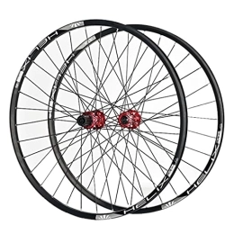 ZYHDDYJ Mountain Bike Wheel ZYHDDYJ Bicycle Wheelset 26 27.5 29 Inch Mountain Bike MTB Wheelset Bicycle Wheel Aluminum Alloy Rim 120 Sounds Disc Brake Support 1.7-2.35 Tires Quick Release (Color : Red, Size : 27.5INCH)