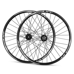ZYHDDYJ Mountain Bike Wheel ZYHDDYJ Bicycle Wheelset 26 27.5 29 Inch Mountain Bike Wheelset Disc Brake Quick Release MTB Bicycle Front Rear Wheel For 7-11 Speed (Color : Black, Size : 26 INCH)