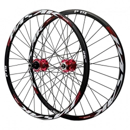 ZYHDDYJ Mountain Bike Wheel ZYHDDYJ Bicycle Wheelset 26 27.5 29 Inch Mountain Bike Wheelset MTB Bicycle Wheelset Quick Release Aluminum Alloy Disc Brake Suppor 11 12 Speed (Color : Red, Size : 29.5INCH)