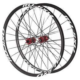 ZYHDDYJ Mountain Bike Wheel ZYHDDYJ Bicycle Wheelset 26 27.5 29 Inch MTB Bicycle Wheelset Mountain Bike Wheel Aluminum Alloy Rim Quick Release Disc Brake For 8 9 10 11 Speed (Color : Red, Size : 27 INCH)
